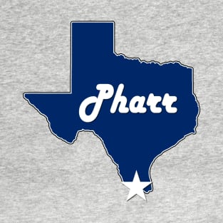 Pharr Texas Lone Star State Map TX City Navy Blue T-Shirt